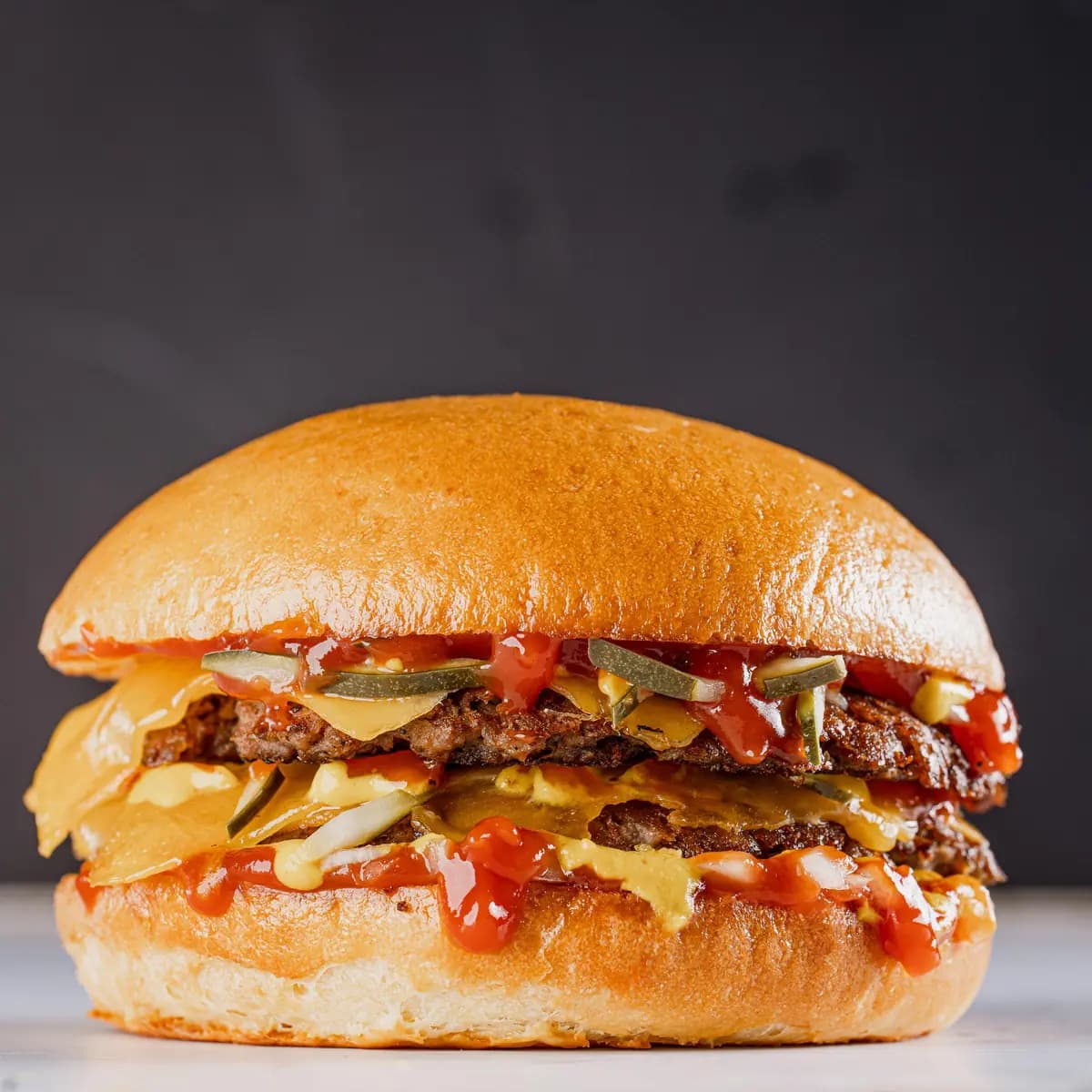 SMASH BURGERS — Halal beef, smashed thin